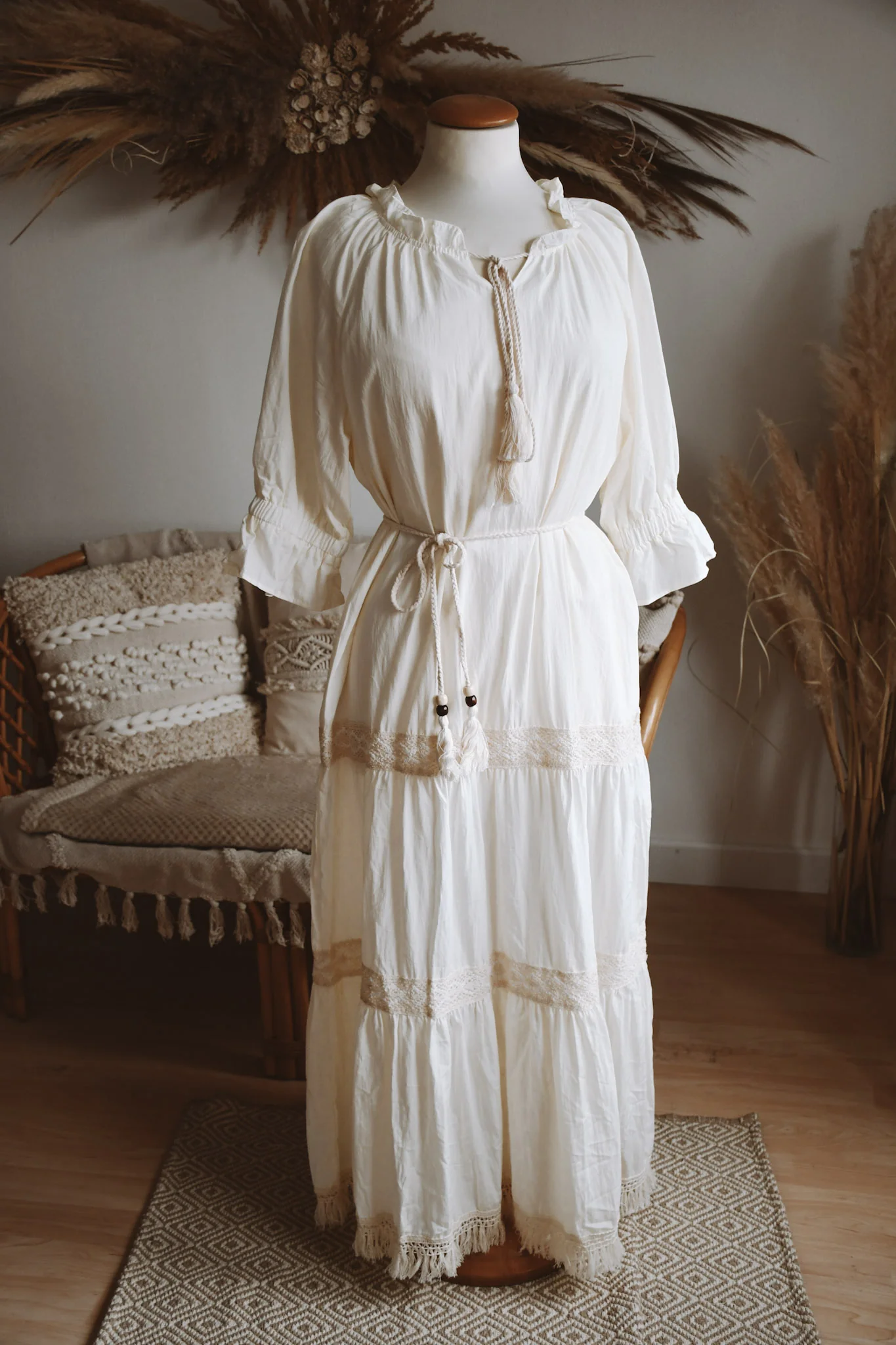 Verleihkleid Creme Boho Nordhausen